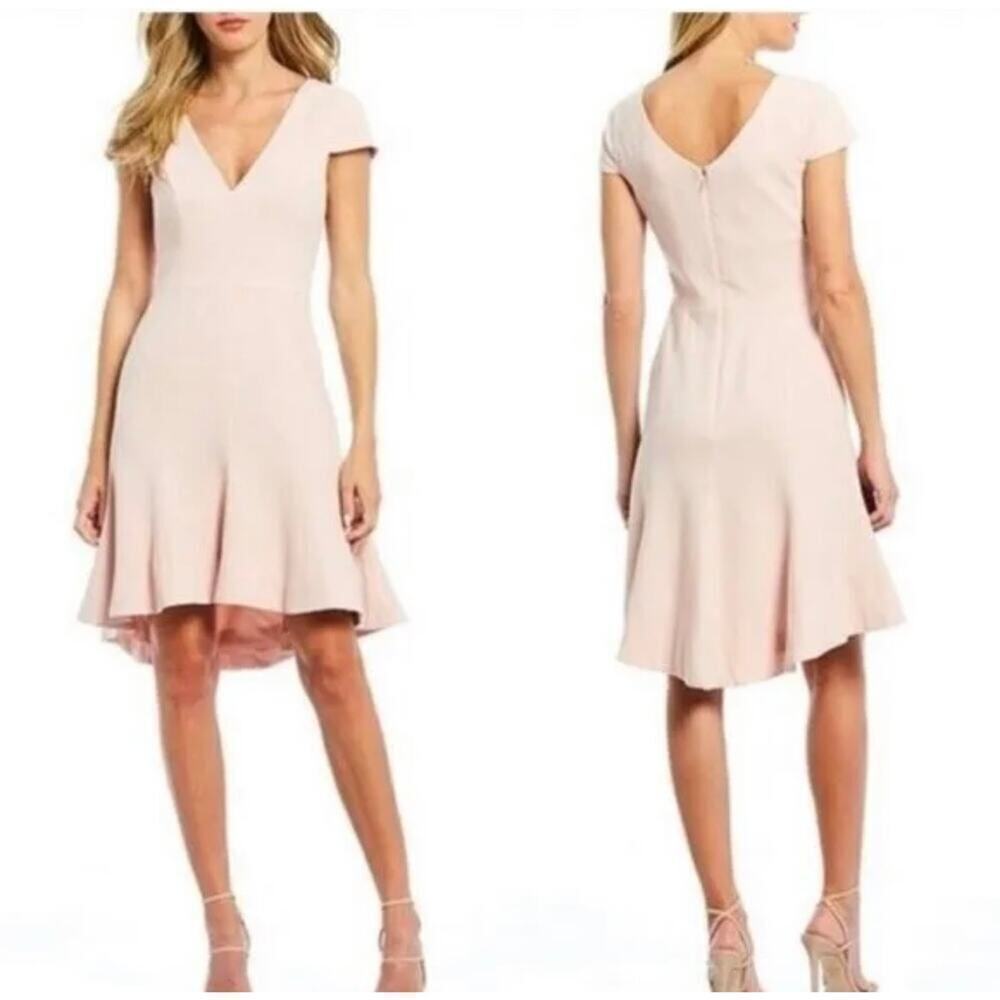 Dress the Population Bettie Fit & Flare Mini Dress Blush Pink Women's Sz Med NWT